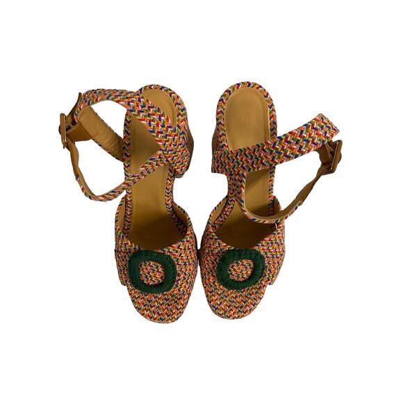 Castaner Amaia Braided Platform Block Heel Groovy Summer Party Statement Sz 39 - Picture 9 of 12